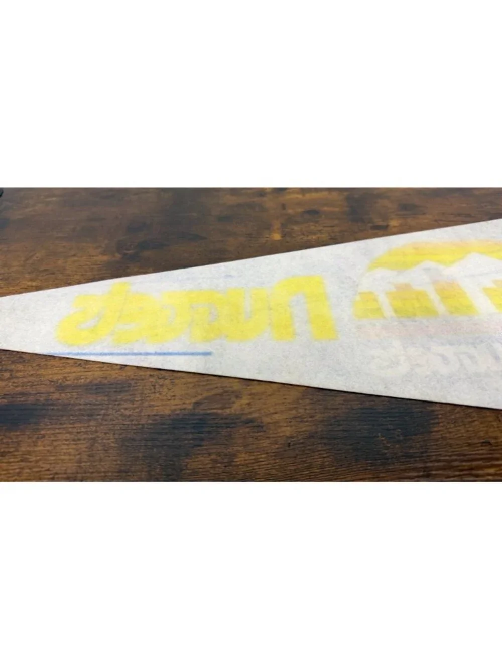 Vintage Denver Nuggets NBA Pennant With Skyline Logo & Rainbow Design
